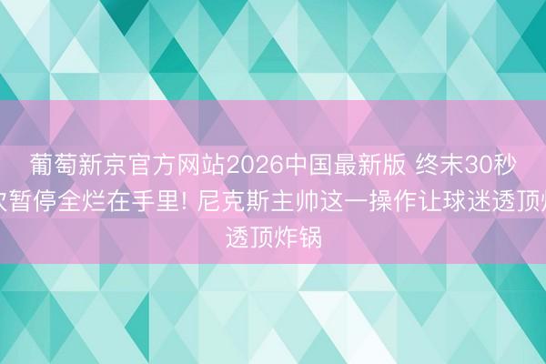 葡萄新京官方网站2026中国最新版 终末30秒两次暂停全烂在