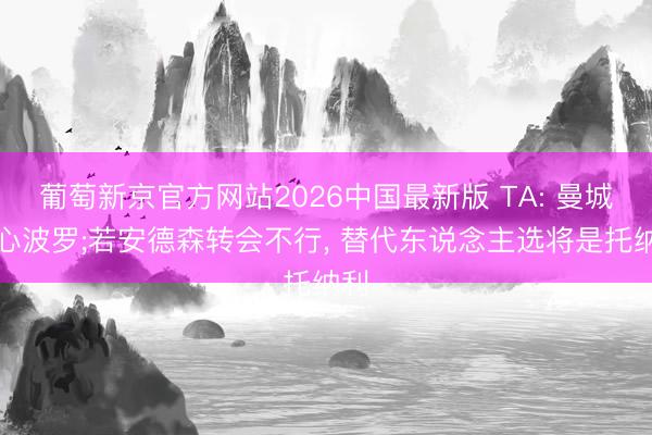 葡萄新京官方网站2026中国最新版 TA: 曼城关心波罗;若安德森转会不行， 替代东说念主选将是托纳利