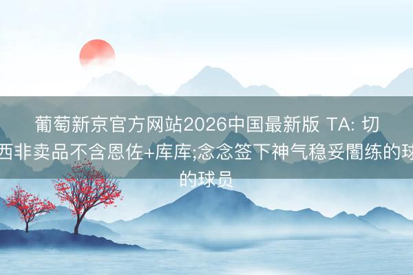 葡萄新京官方网站2026中国最新版 TA: 切尔西非卖品不含恩佐+库库;念念签下神气稳妥闇练的球员