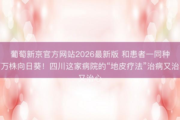 葡萄新京官方网站2026最新版 和患者一同种下万株向日葵！四川这家病院的“地皮疗法”治病又治心