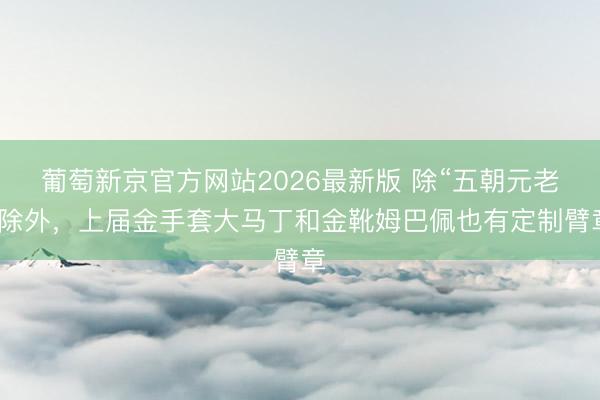 葡萄新京官方网站2026最新版 除“五朝元老”除外，上届金手套大马丁和金靴姆巴佩也有定制臂章